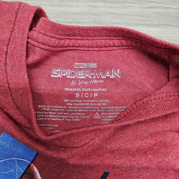 MARVEL Boys Red Spider-Man No Way Home Graphic T-shirt Size Small - Picture 3 of 4